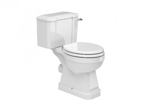 Adare Close Coupled Toilet pan, Cistern including Fittings & Soft Close Seat	
